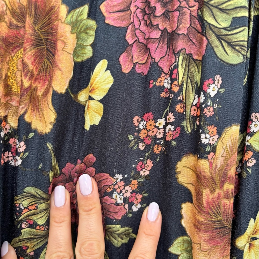 AGUA BENDITA Amaia Maxi Skirt Floral Black M - Picture 7 of 15